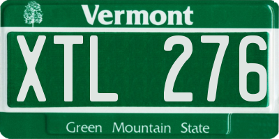 VT license plate XTL276