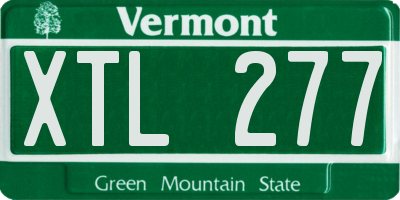 VT license plate XTL277