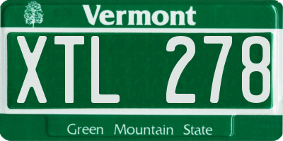 VT license plate XTL278