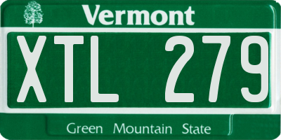 VT license plate XTL279