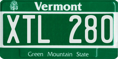 VT license plate XTL280