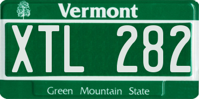 VT license plate XTL282