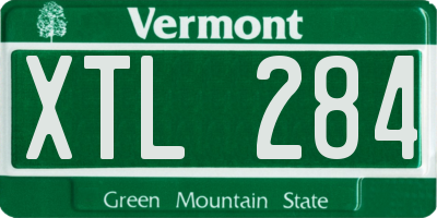 VT license plate XTL284