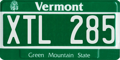 VT license plate XTL285