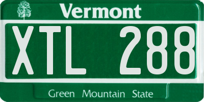 VT license plate XTL288