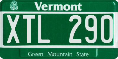 VT license plate XTL290
