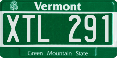 VT license plate XTL291