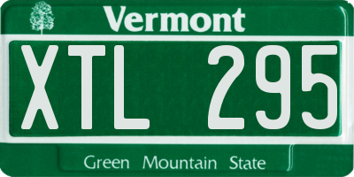 VT license plate XTL295