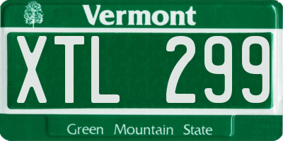 VT license plate XTL299