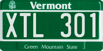 VT license plate XTL301
