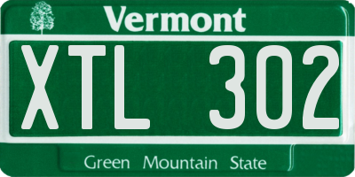 VT license plate XTL302