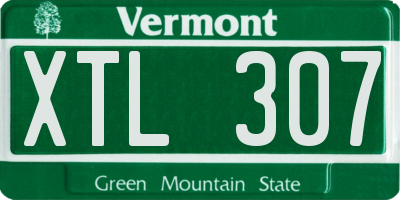 VT license plate XTL307