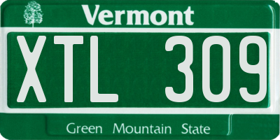 VT license plate XTL309