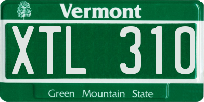 VT license plate XTL310