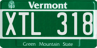 VT license plate XTL318