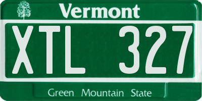 VT license plate XTL327