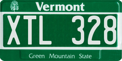VT license plate XTL328