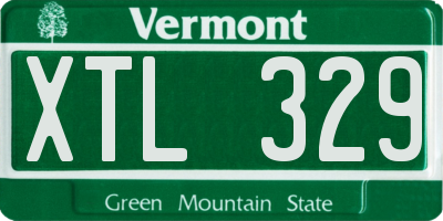 VT license plate XTL329