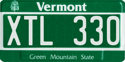 VT license plate XTL330