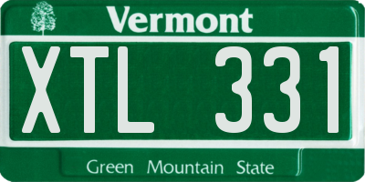 VT license plate XTL331