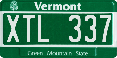 VT license plate XTL337