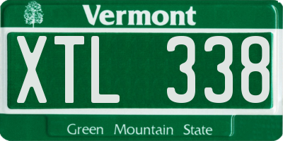 VT license plate XTL338