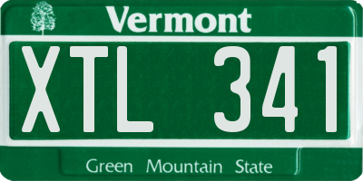 VT license plate XTL341