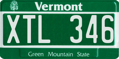 VT license plate XTL346