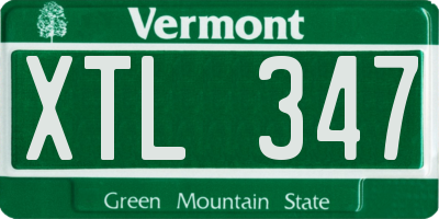 VT license plate XTL347