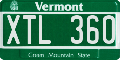 VT license plate XTL360
