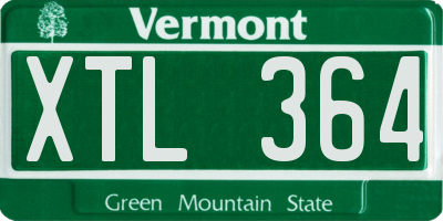 VT license plate XTL364