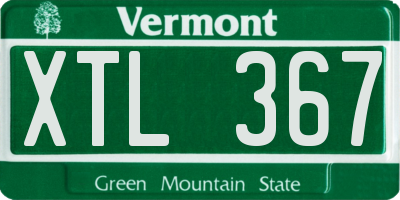 VT license plate XTL367