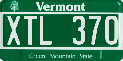 VT license plate XTL370