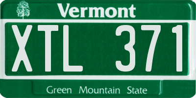 VT license plate XTL371