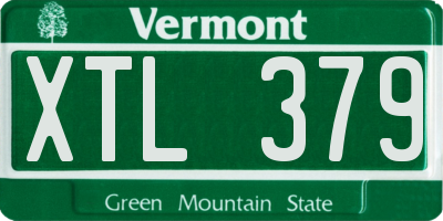 VT license plate XTL379