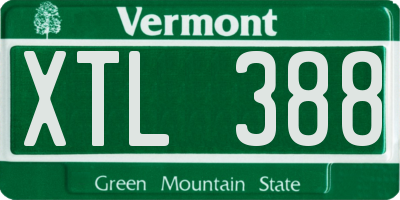 VT license plate XTL388