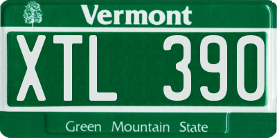 VT license plate XTL390