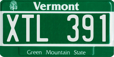 VT license plate XTL391
