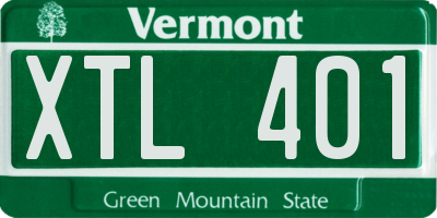 VT license plate XTL401