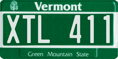 VT license plate XTL411