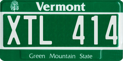 VT license plate XTL414