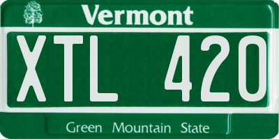 VT license plate XTL420