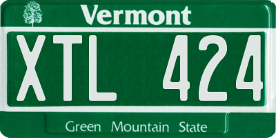 VT license plate XTL424