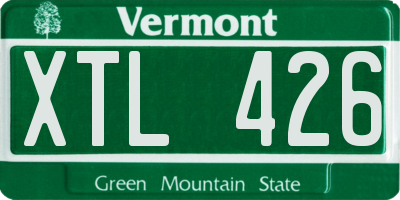 VT license plate XTL426