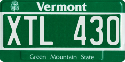 VT license plate XTL430