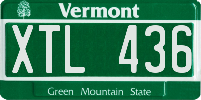 VT license plate XTL436