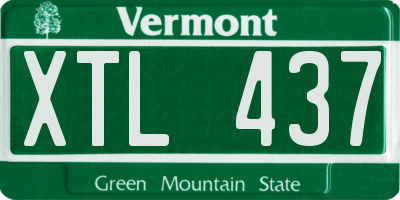 VT license plate XTL437