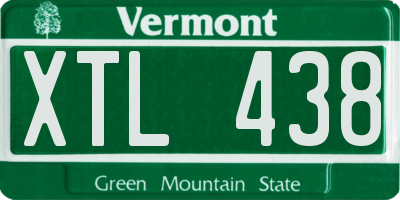 VT license plate XTL438