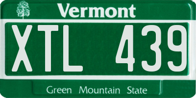 VT license plate XTL439