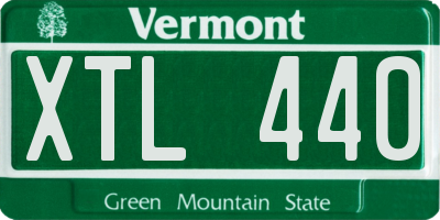 VT license plate XTL440